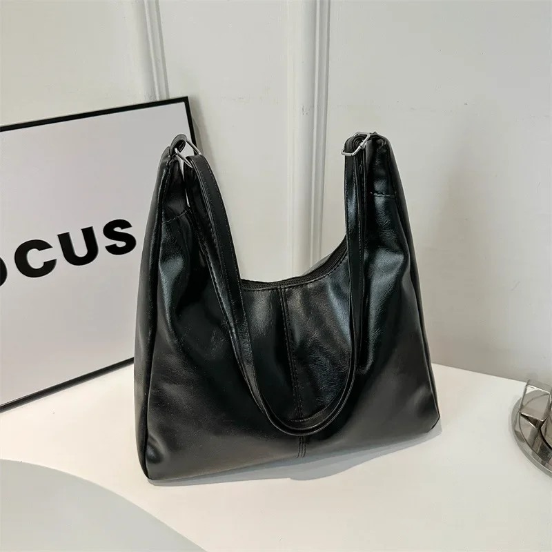 Французская модная большая вместительная женская сумка на плечо из