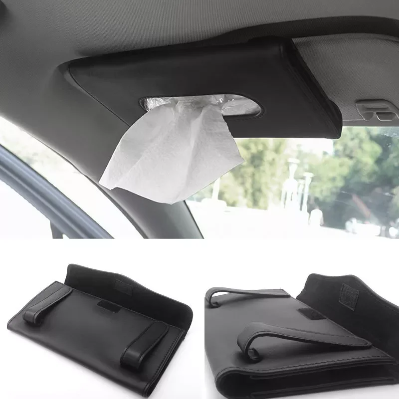 

boxes Car Tissue Box Towel Sets Car Sun Visor Holder Auto Interior Storage Decoration for BMW interior Car Accessories