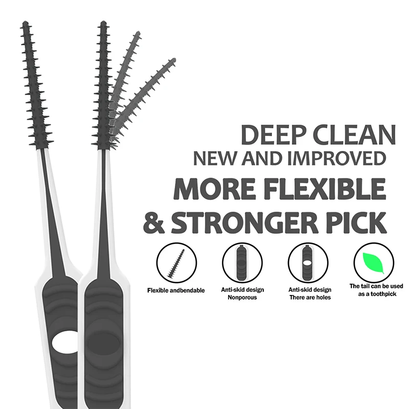 Новинка 100 шт. мягкая силиконовая чистящая нить для межзубной чистки зубная щетка