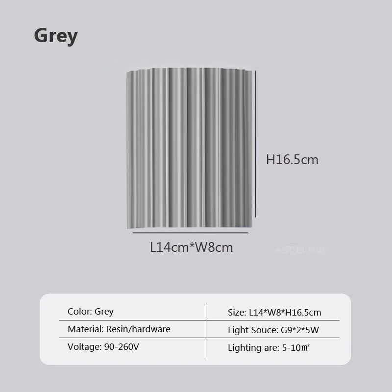 

LED Настенный Светильник ONEYLTT Macaron из Смолы серый