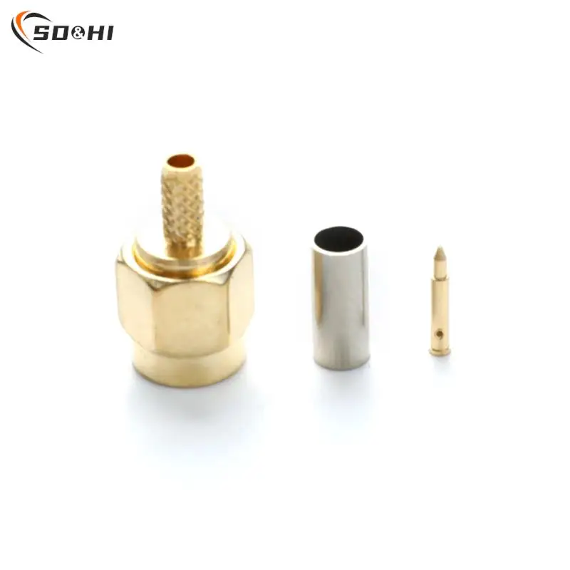 

10 шт. высококачественные обжимные штекеры SMA для кабеля RG174 RG316 RG178 RG179 LMR100 RF