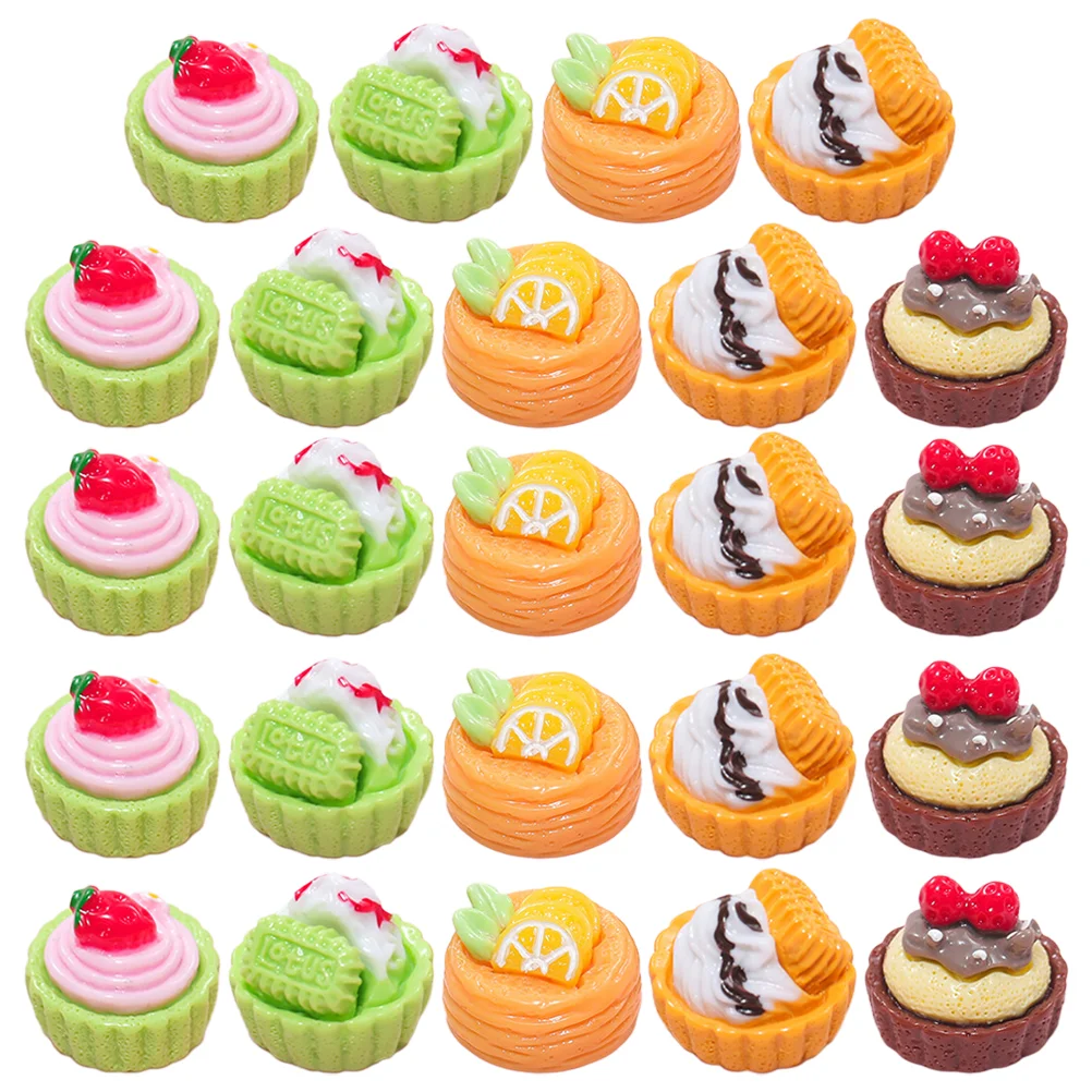 

Miniature Food Doll House Cake Models Trays Fake Dessert Mixed Style Toys Cakes Bread Desserts Snacks Resin Decors