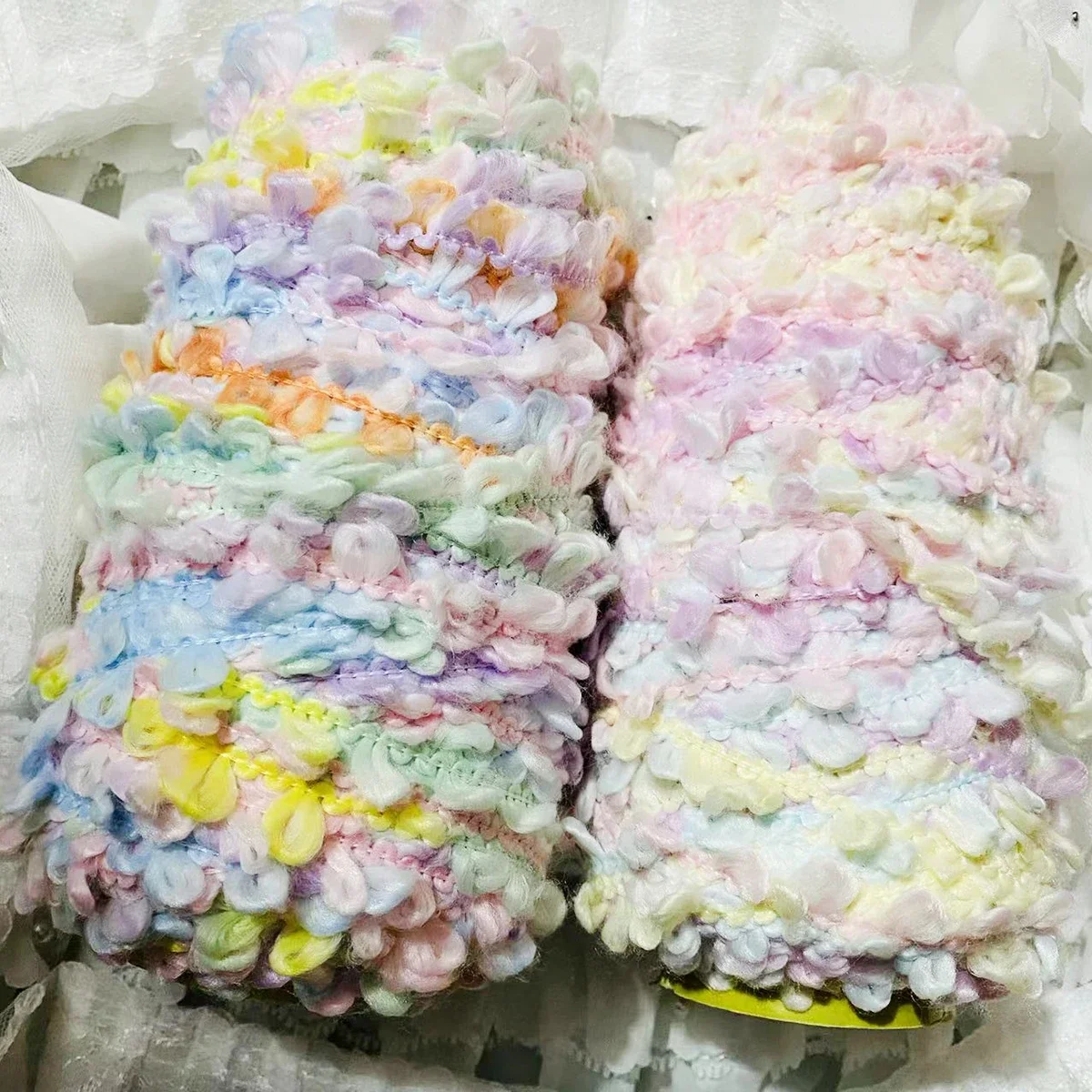 Конфетная облачная пряжа хлопок/кашемир 250г