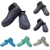waterproof silicone zippers shoe cover reusable boots covers protector unisex shoes protectors non slip shoe covers for rainy