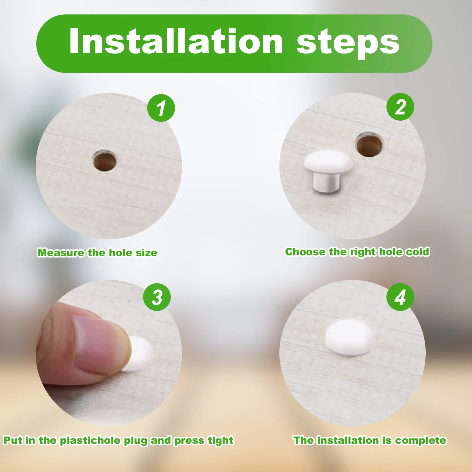 

500 Pieces Hole Plugs Chair Cabinet Furniture Dust Stopper Screw Caps Parts