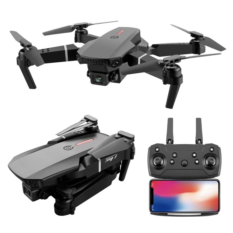 

E88 Drone WiFi FPV RC With Dual Pro 4K HD Camera Wide-Angle Remote Control Video Quadcopter Toy Dron