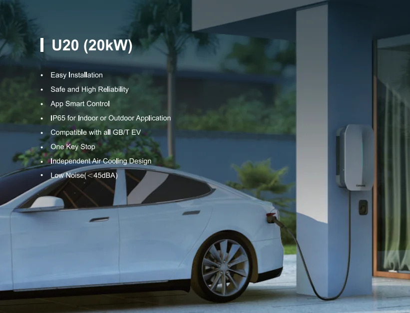 20 кВт настенная зарядная станция постоянного тока для электромобиля CCS GB/T