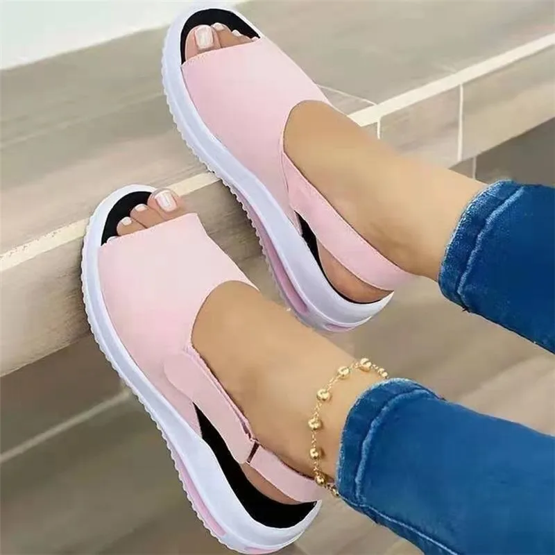 

2022 New Fashion Women Sandals Soft Stitching Ladies Sandals Comfortable Flat Sandals Women Open Toe Beach Shoes Hot Deal
