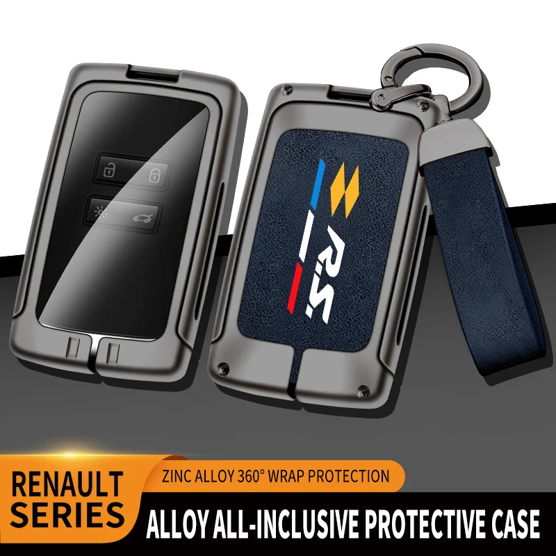 

Auto Zinc Alloy Key Case Bag For Renault RS Line Clio Megane 3 Scenic Laguna Logan Kangoo Car Key Chain Car Metal Key. Shell