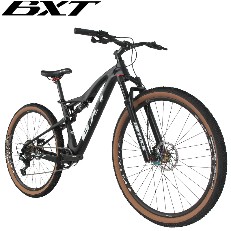 Travel 100mm XC Full Suspension Complete Carbon Bike 29er 1x11s Mountain Double Suspension Carbon Complete Bicycle 29 inch Disc images - 6