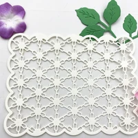 lace rectangle frame flower stencils metal cutting dies for diy scrapbookingphoto album decorative embossing diy paper cards
