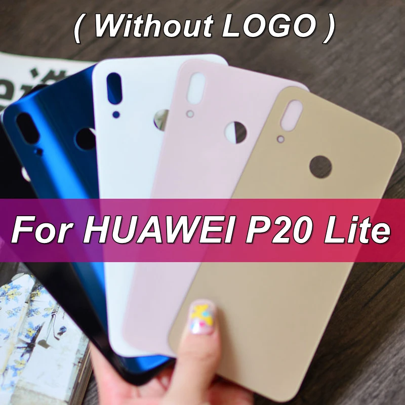 Прозрачная Задняя стеклянная крышка для Huawei P20 Lite Крышка батарейного отсека