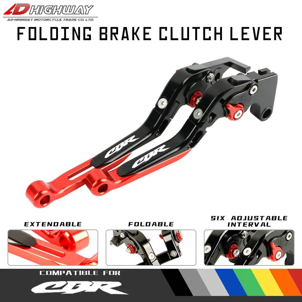 

20 Colors CNC Aliuminum Adjustable Extendable Folding Brake Clutch Levers For HONDA CBR1000RR / FIREBLADE 2004 2005 2006 2007