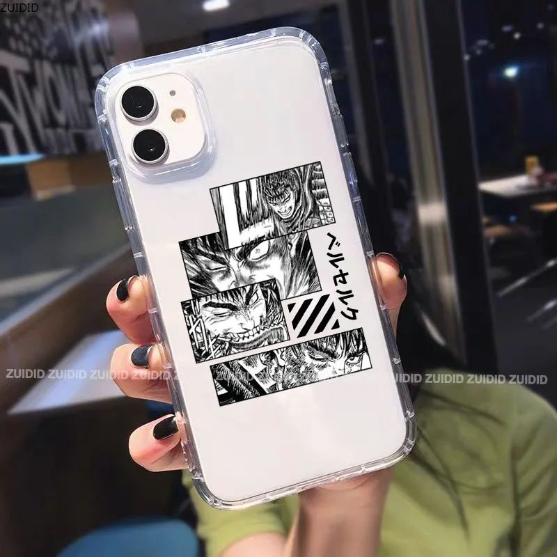 Аниме Чехол Berserk для телефона iPhone 11 12 13 mini pro XS MAX 8 7 6 6S Plus X XR мультяшный меч гэтсу |