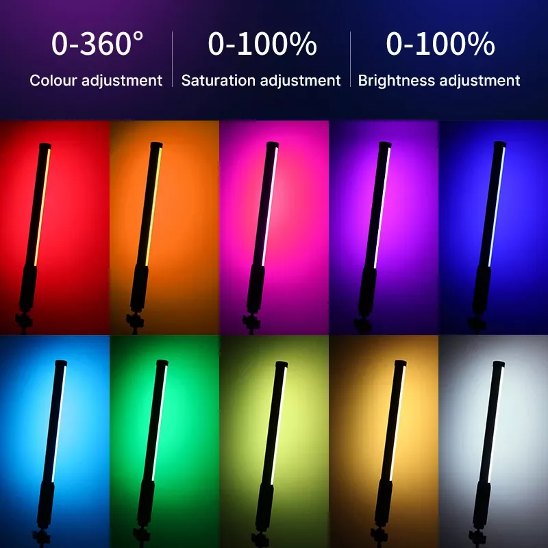 

2023 Ulanzi VL119 RGB Stick Light Wand Handheld Tube Light LED Video Light CRI 95+ 2500K-9000K 2000mAh Photography Lighting Fill