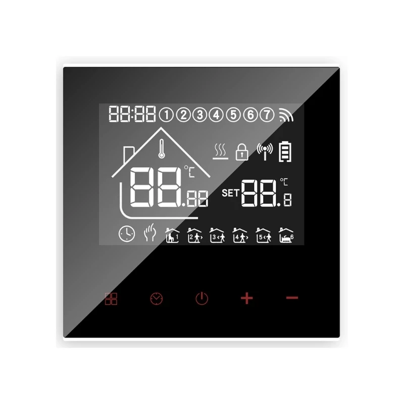 

Upgraded Thermostat WiFi for Electric Underfloor Heating Temperature Controller Touchscreens LCDdisplay Durable