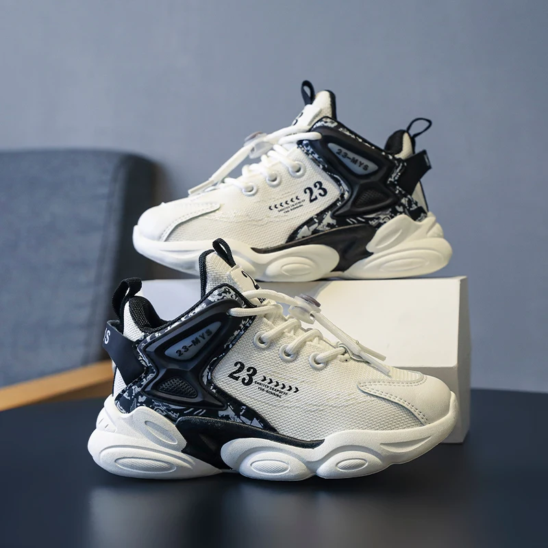 Children's Breathable Leisure Sports Basketball Shoes 2022 Kids Boys Basketball Shoes Girls Mesh Running Sneakers Shoes 30-38