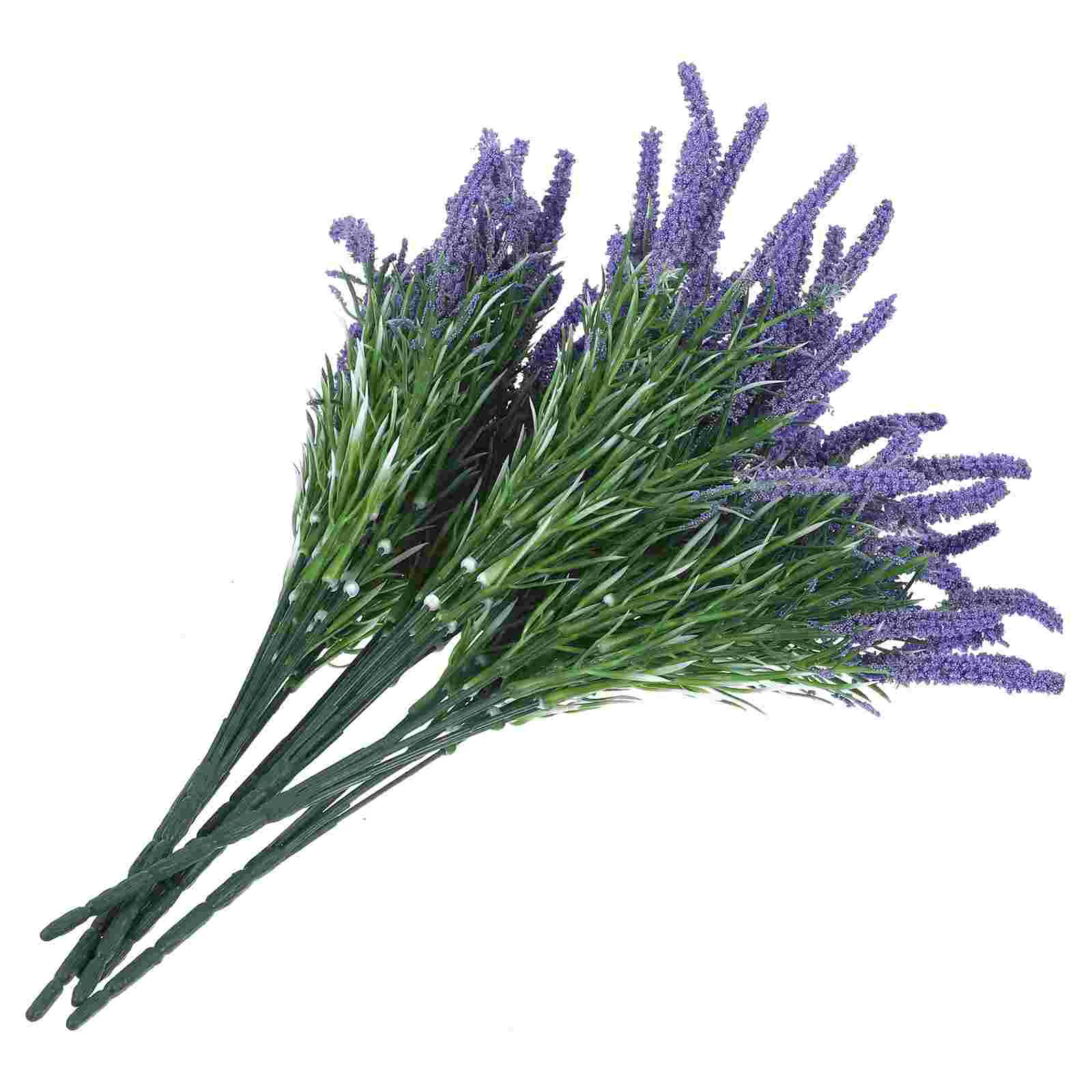 

6Pcs Artificial Lavender Faux Flowers Plants Plastic Artificial Plants Fake Shrubs Bushes Plants Flowers Decoration