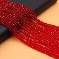 natural 3mm spinel beads crystal beads red loose diy jewelry making bracelet necklace accessories 3mm length 38cm