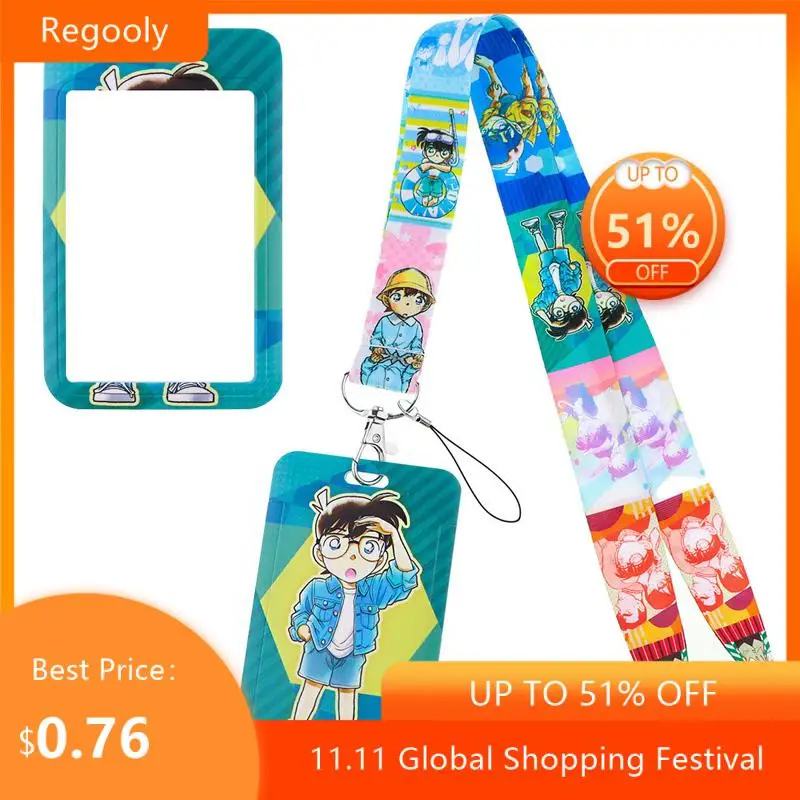 

Konan Neck Keychain Necklace Webbings Ribbons Anime Cartoon Neck Strap Lanyard ID badge Holder Keychain Lanyards Gifts