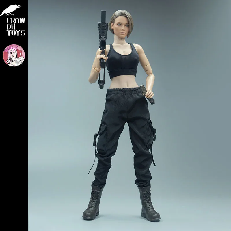 

1/6 Women Soldier Vest Slim Stretch Top Cool Girl Special Forces Combat Overalls Army Combat Pants For 12" Action Figures Model