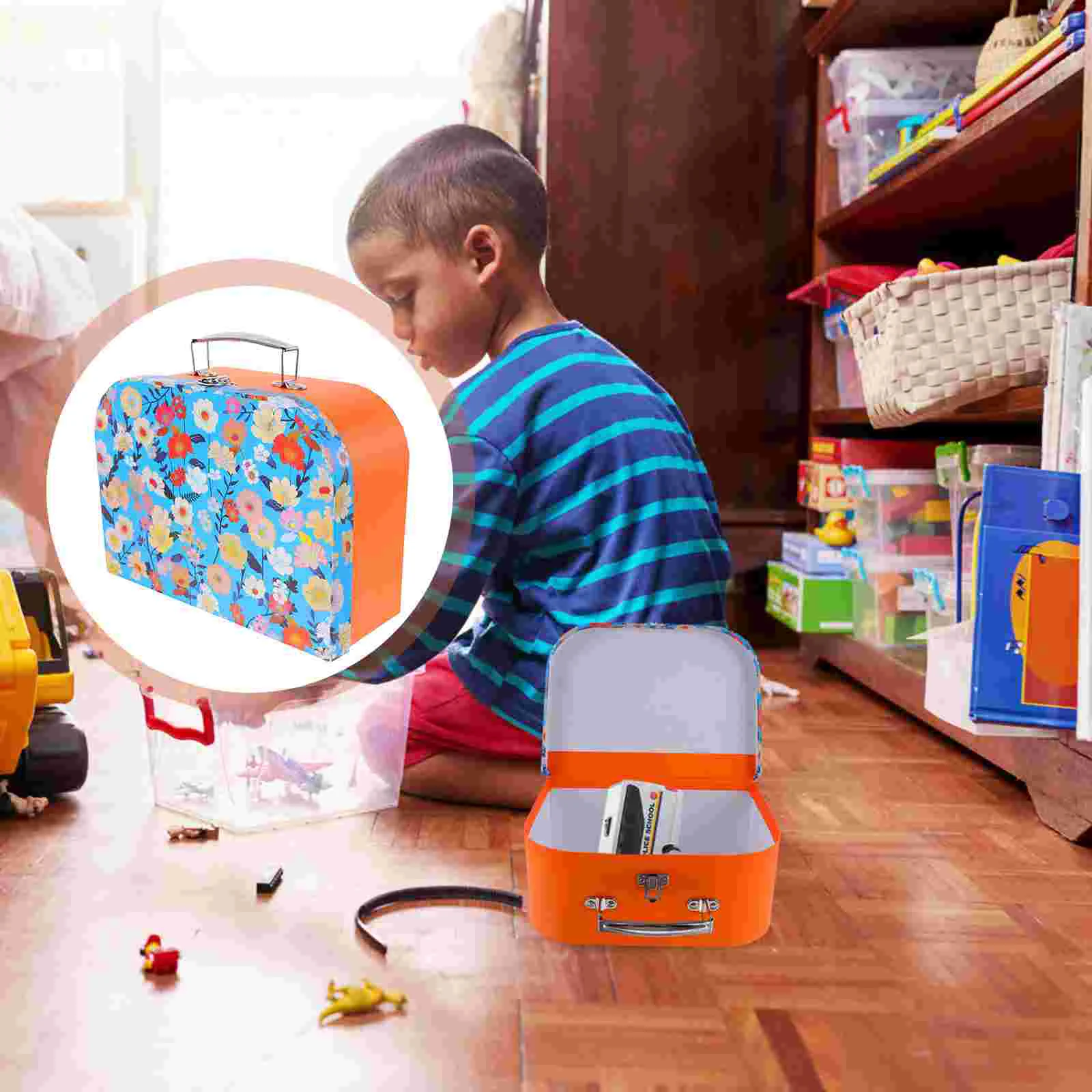 

Storage Suitcase Gift Boxes Mini Luggage Decorative Kids Toys Handheld Cardboard Paperboard Child Travel