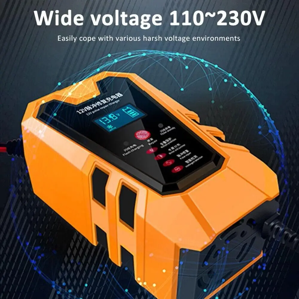 

For Car/Motorcycle Car Accessories Display Battery Tester Battery Charging Units Lcd Display Car Battery Charger