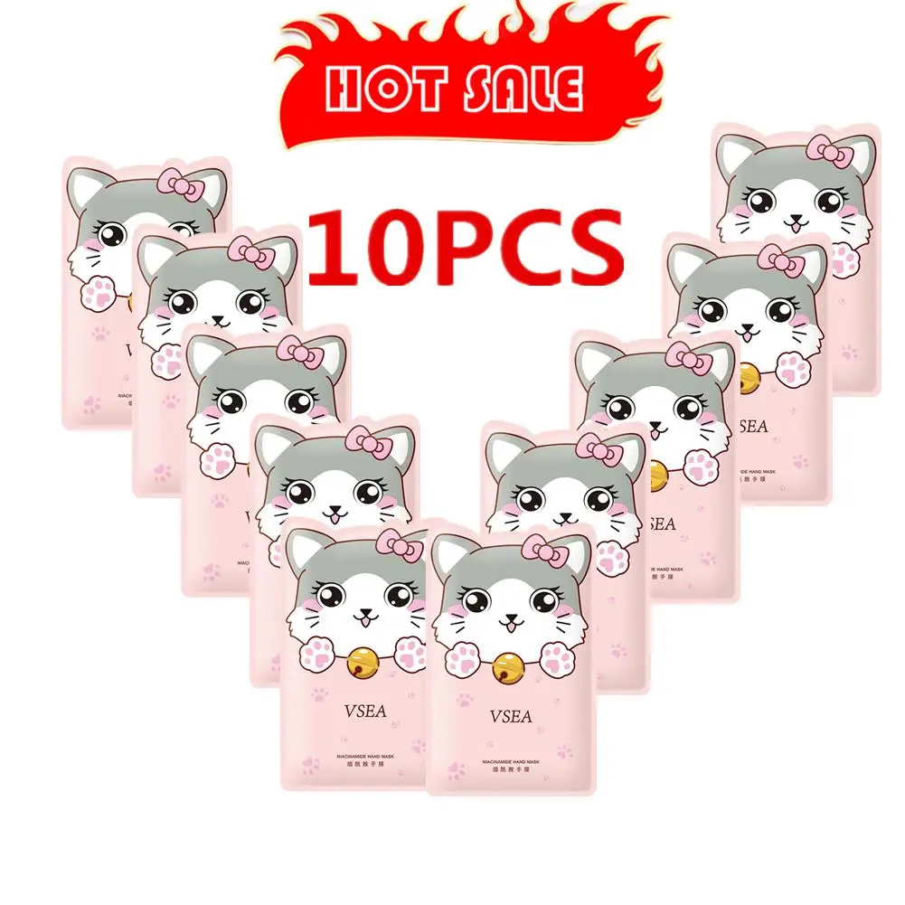 

10pcs 40ml Nicotinamide Cat Paw Hand Mask Moisturizing Whitening Tender Skin Care Exfoliating Calluses Repairing Cuticles