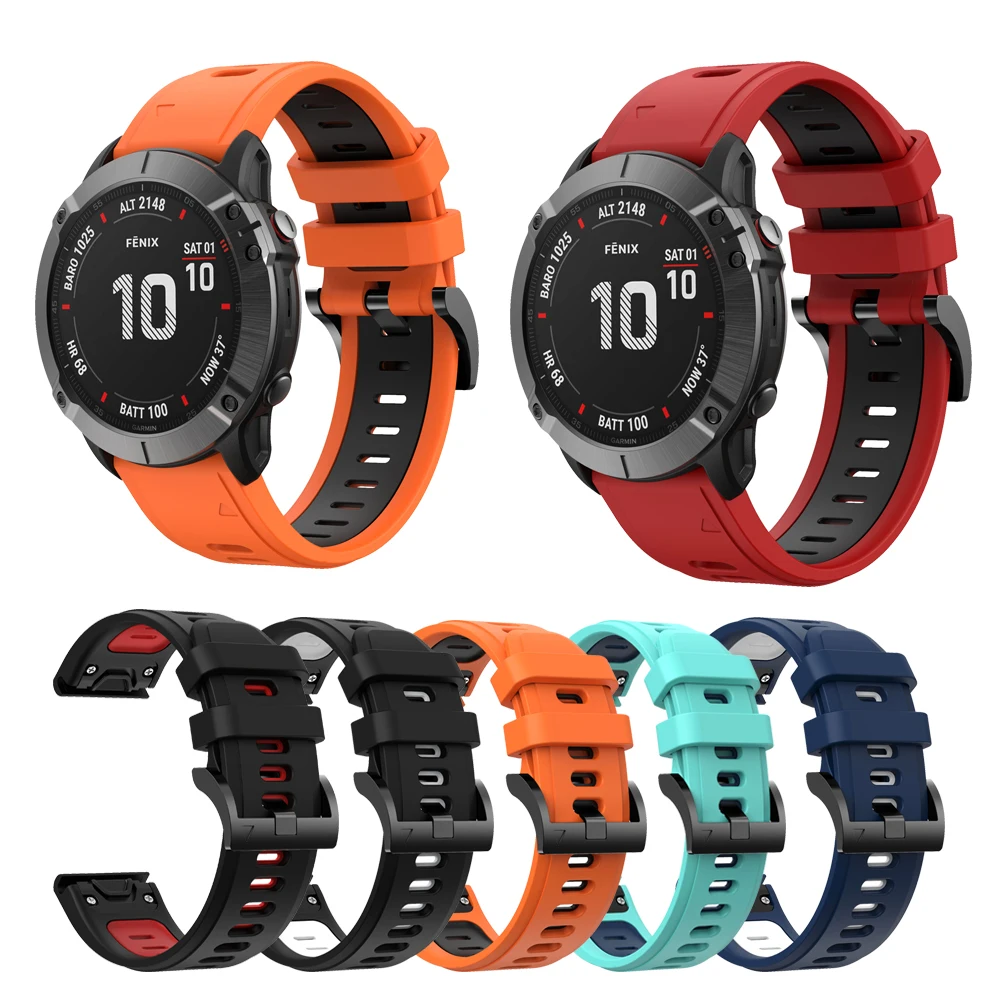 

Силиконовый ремешок 26 мм для спортивных часов Garmin Fenix6X 51 мм