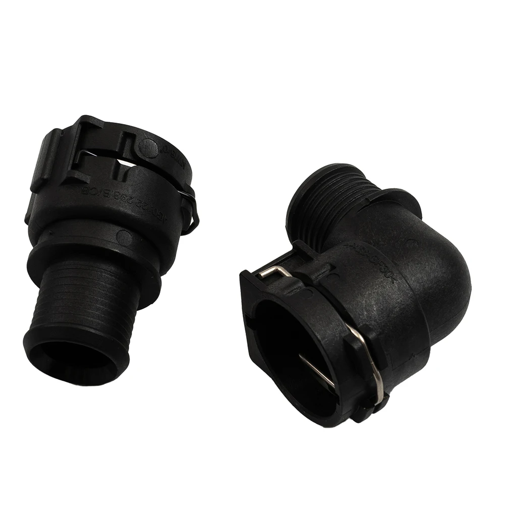 New Practical Quality Useful Connector Heater Hose ABS Inlet 2Pcs 95089363 Accessories Black Compatibility Part