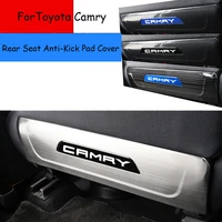 for toyota camry interior rear seat anti kick pad cover car accessories interiorblacksilvercarbon fiber