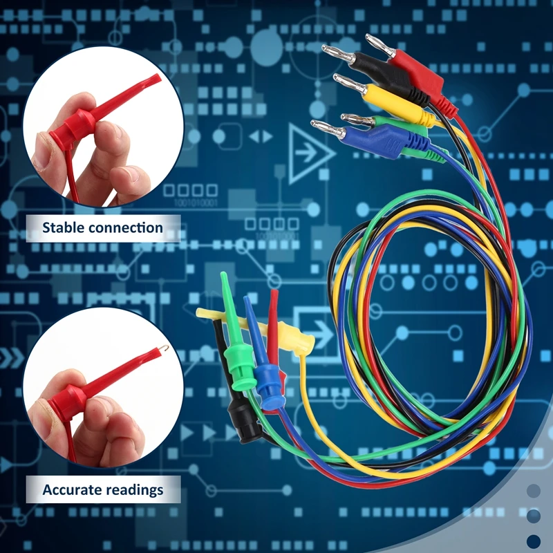 5 шт. 4 мм тестовый крючок зажим для штабелируемой вилки типа банан комплект
