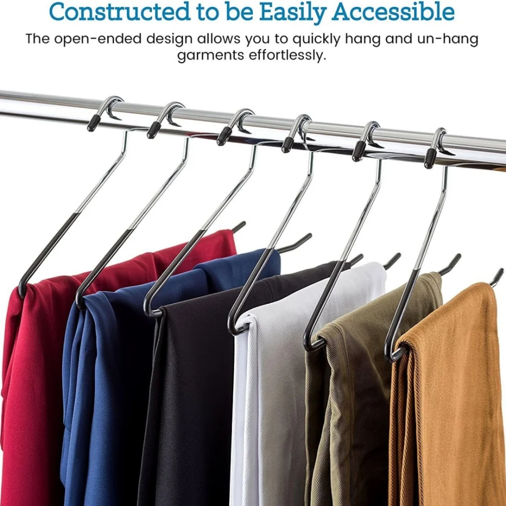 Противоскользящая вешалка для брюк и джинсов одежды прочная металлическая