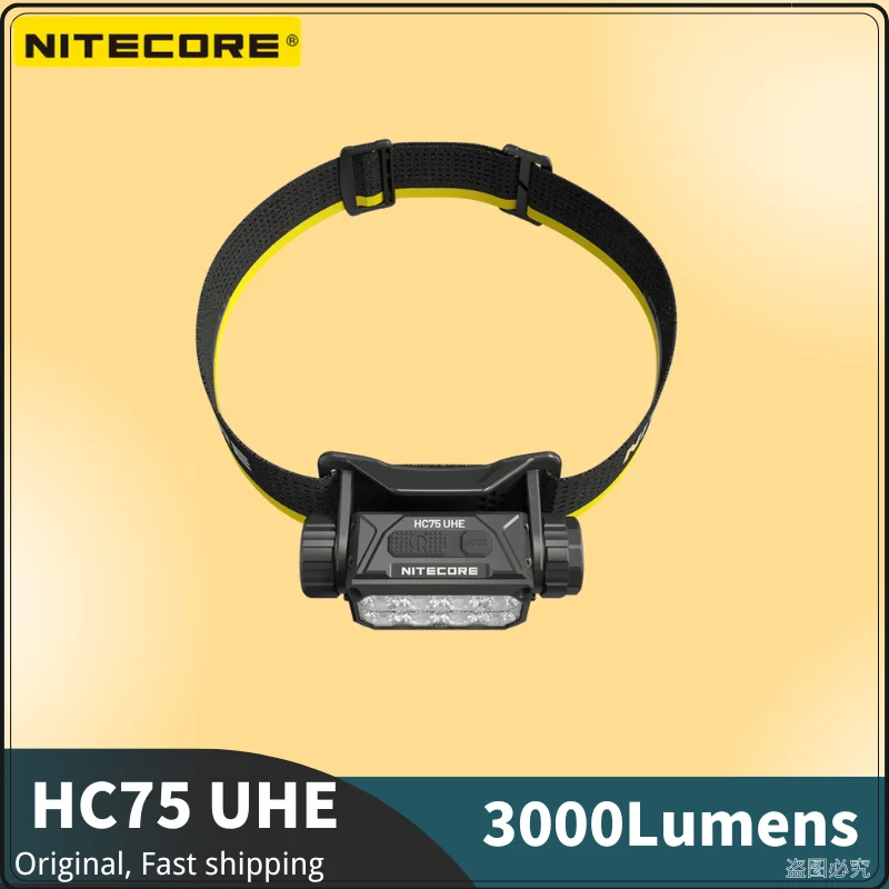 

NITECORE HC75 UHE Перезаряжаемый рабочий налобный фонарь с электронным фокусом 3000 люмен Макс. Расстояние луча 192 м В комплект входит аккумулятор 5500 мАч