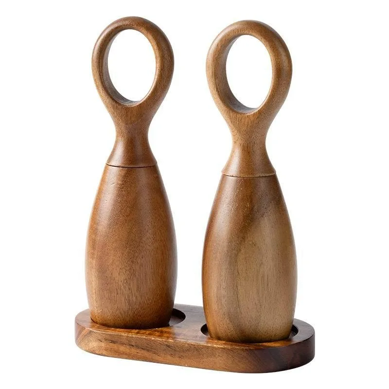 Ручная мельница для перца 7 дюймов деревянная регулируемая грубой бытовая