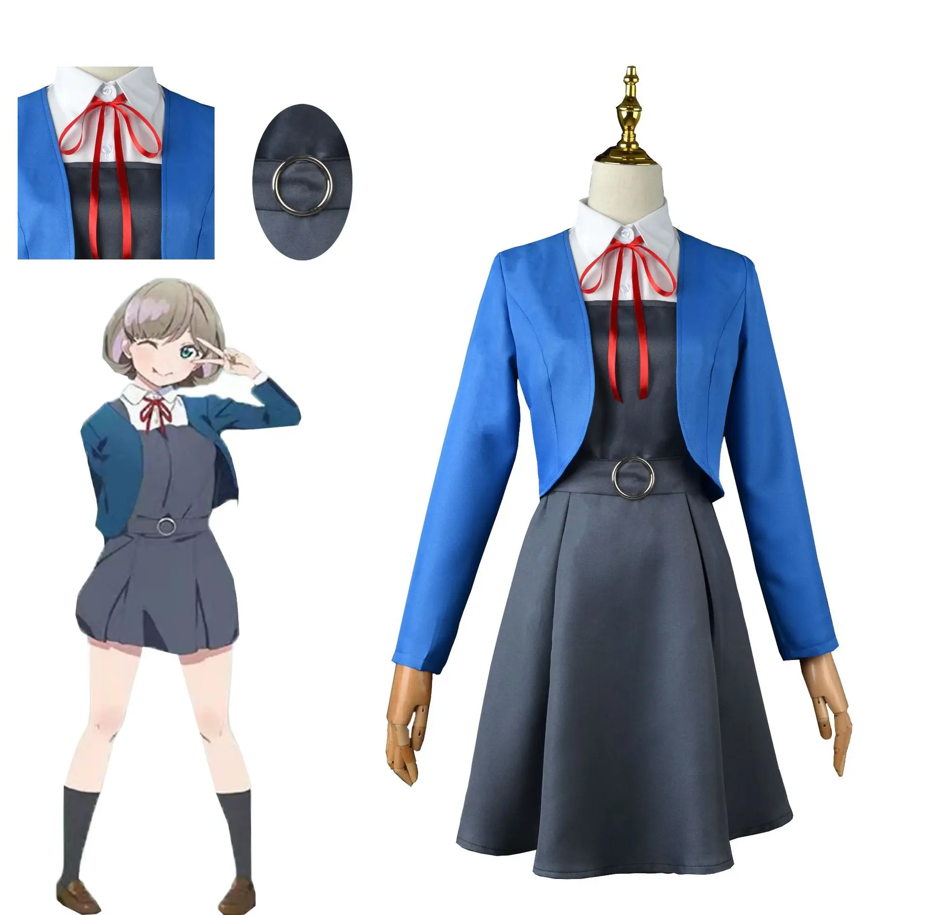 

Anime Lovelive Liella Shibuya Kanon School Uniform Lolita Dress Cosplay Costume Halloween Women Clothing Suit
