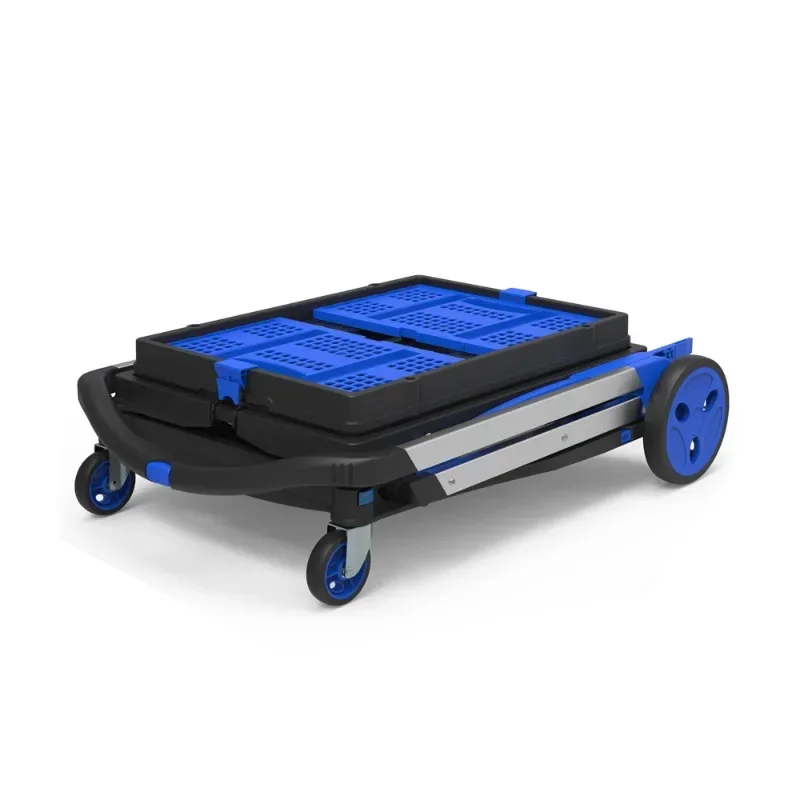 Новая двухслойная Складная Тележка Легкая ручная тележка телефон с ящиком для