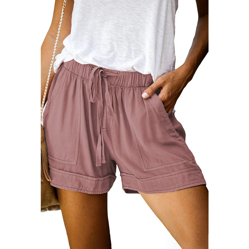 Polyester Blends Shorts Women Summer Workout Shorts Biker Shorts Gym High Waist Sexy Casual Shorts Pants Basic Hot Pants