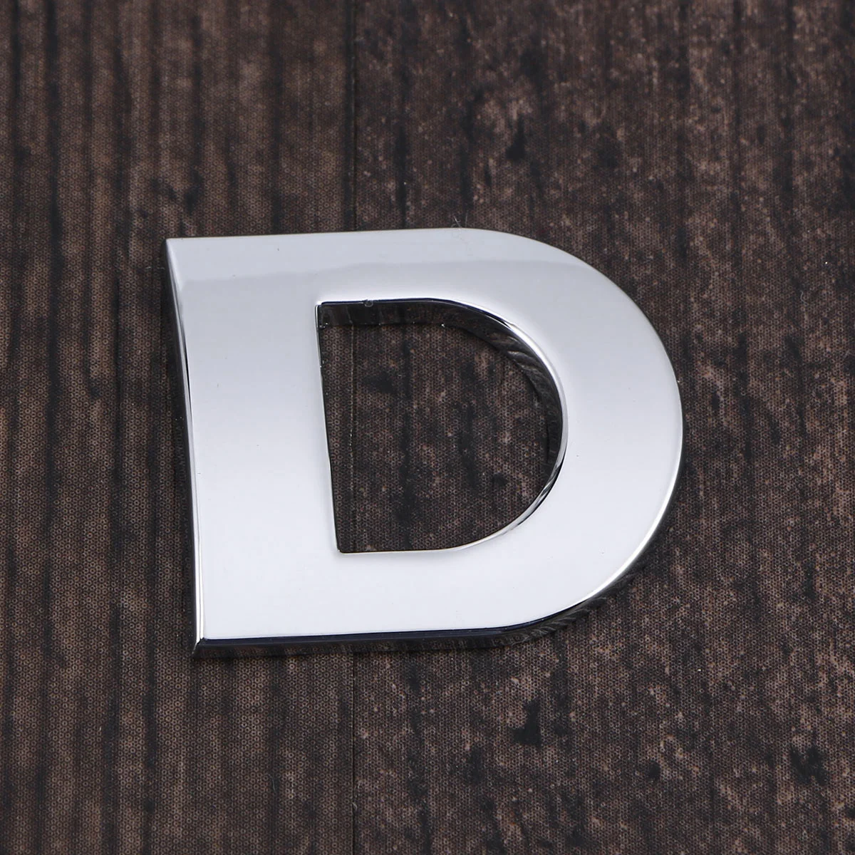 

3D DIY Metallic Alphabet Sticker Car Emblem Letter Silver Badge Decal (D)