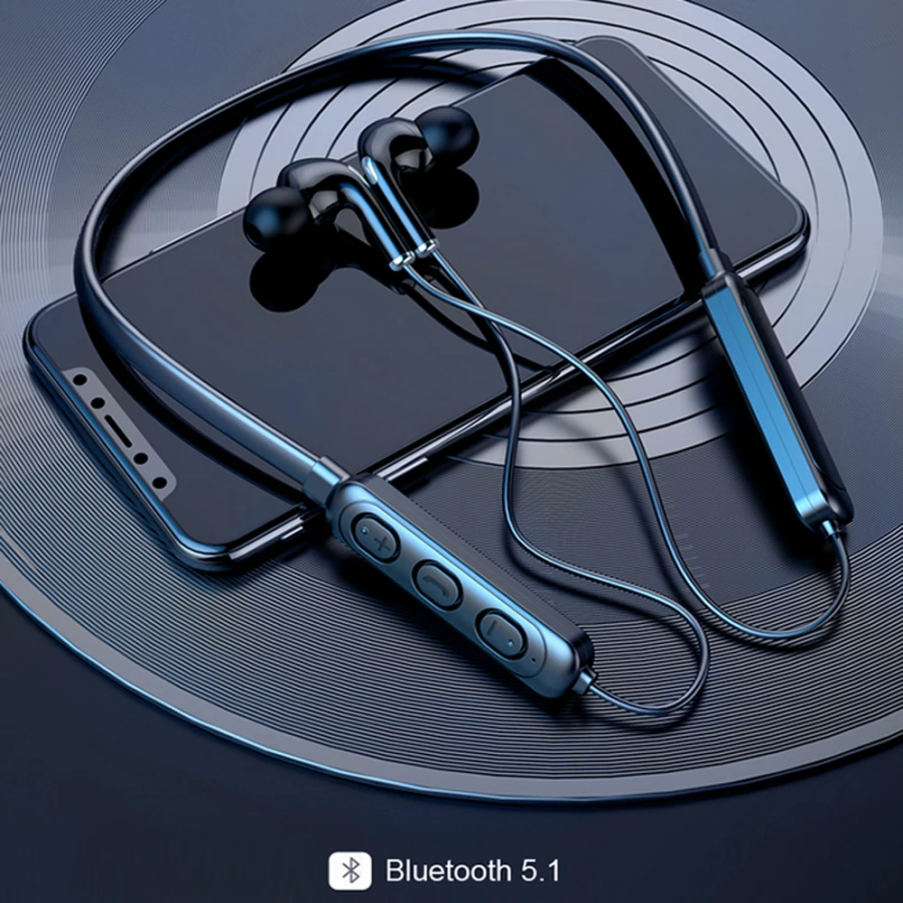 

Neckband Earphones Bluetooth 5.0 In-ear Running Headset IPX Waterproof Sport Earbuds Stereo Earpiece For IOS Xiaomi Samsung