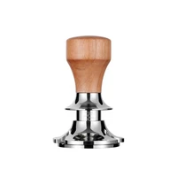 professional supplier 51 6mm wood stainless steel new barista espresso tools stainless steel espresso coffee tamper