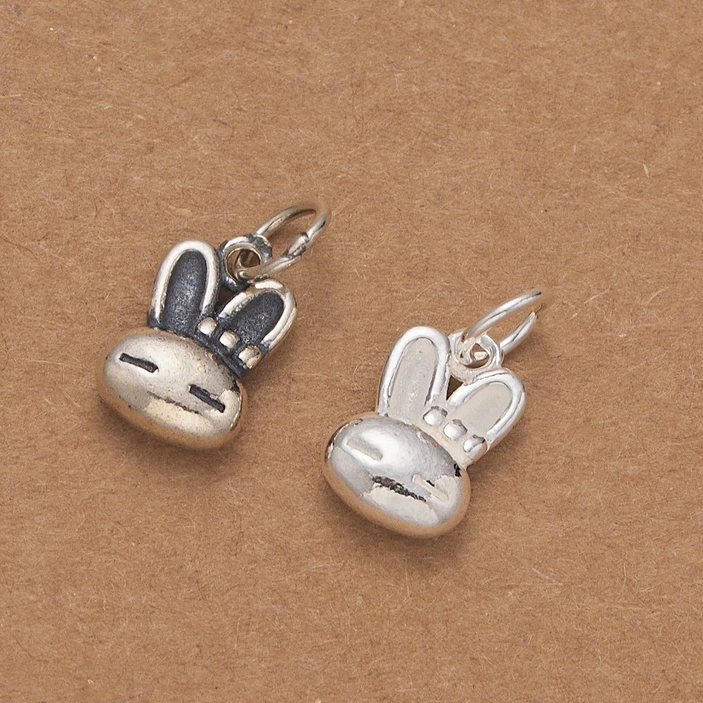 

Подвеска в виде кролика из серебра 925 пробы со знаками Зодиака, веревка ручной работы из бисера, веревка для рукоделия, серебряные аксессуар...