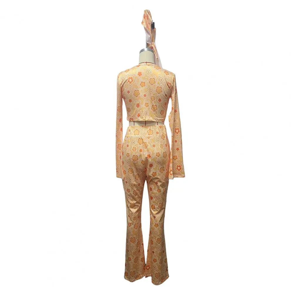 Женский сценический костюм для выступлений в стиле ретро дискотеки с V-образным