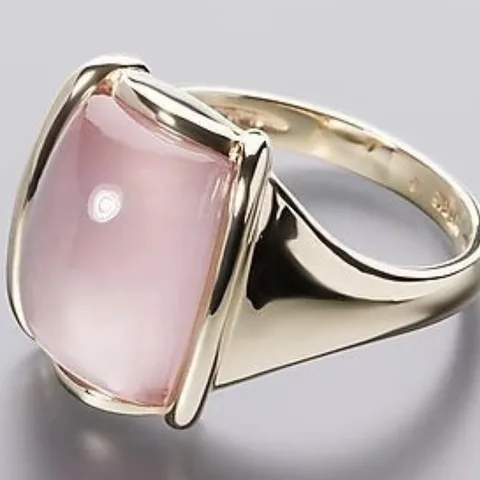 Кольца NovoPublic золотые с розовыми камнями