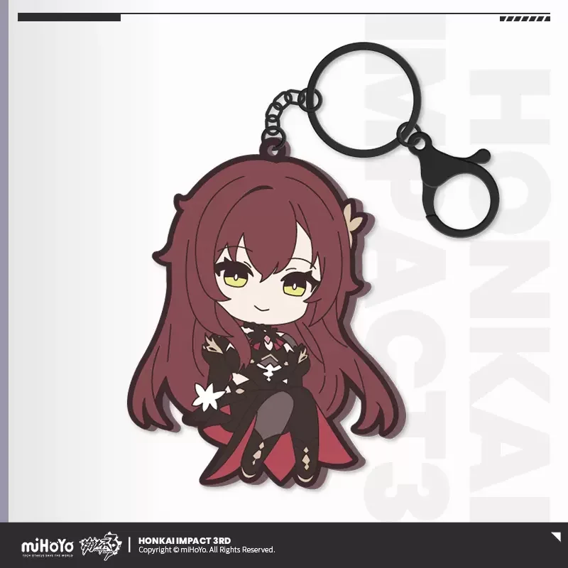 Фото Sunsyea Honkai Impact 3-й официальный товар miHoYo, оригинальный подлинный силиконовый брелок в версии Q, брелок Herrscher of Human №3
