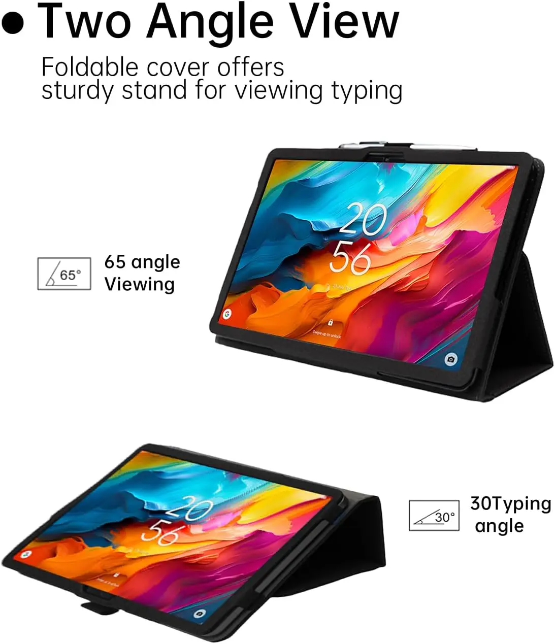 Фото Чехол Funda для TCL NxtPaper Tab 11 Gen 2 FE, портативный чехол для планшета 11 дюймов, чехол из искусственной кожи с держателем-петлей для стилуса №3