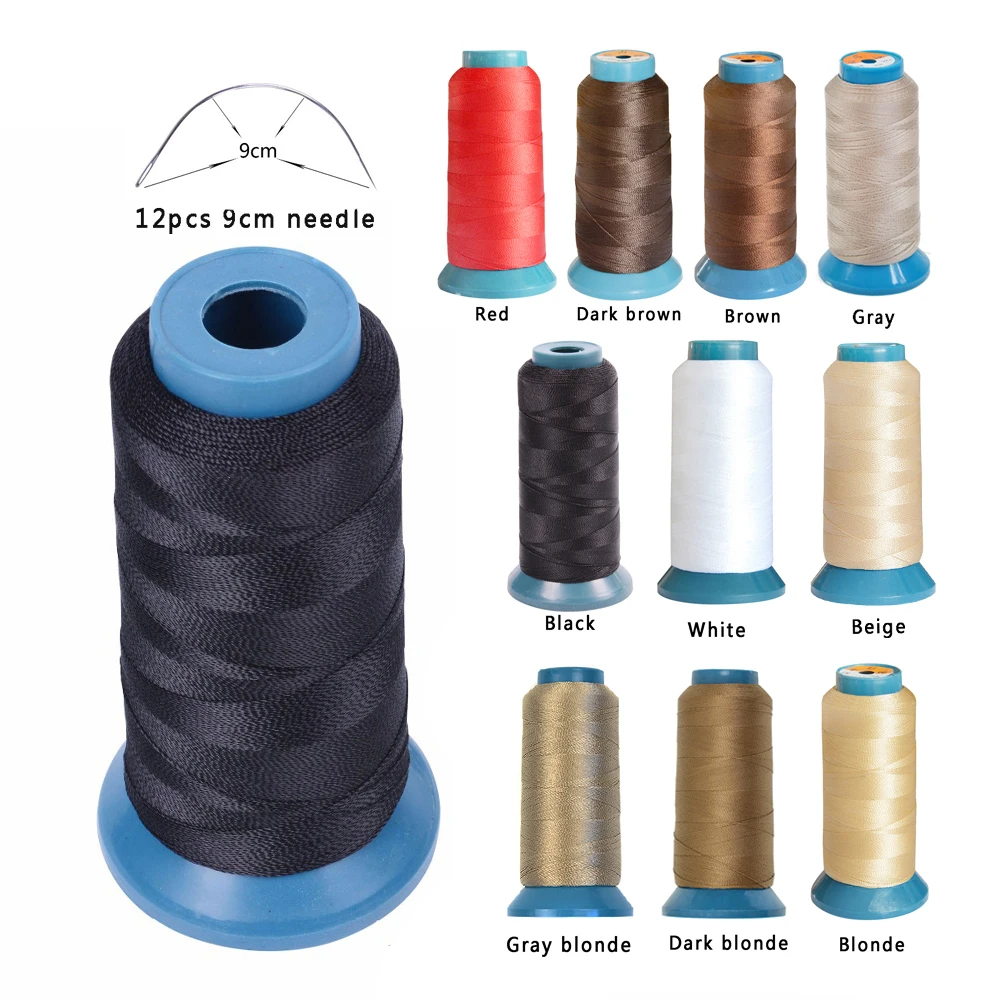 S Hair Weaving Thread High Intensity Polyamide Thread 12pcs 9cm Weaving Needles /c Type Needles/curved Needle