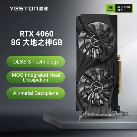 Видеокарта Yeston GeForce RTX 4060 8G D6 8 Гб 4060 бит GDDR6 INNO3D видеокарты RTX GPU видеокарты графиrtx4060