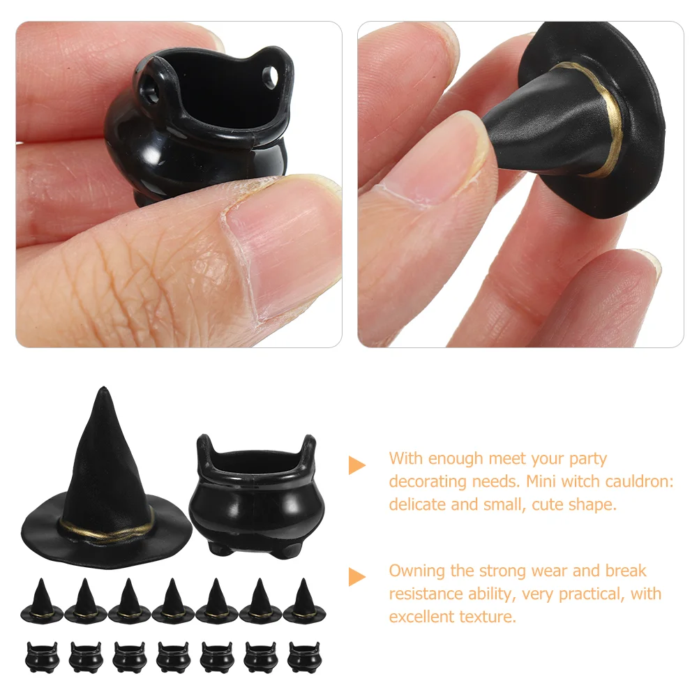 10 компл. шляпа ведьмы на Хэллоуин декор для чайника мини-котел подарочные шапки