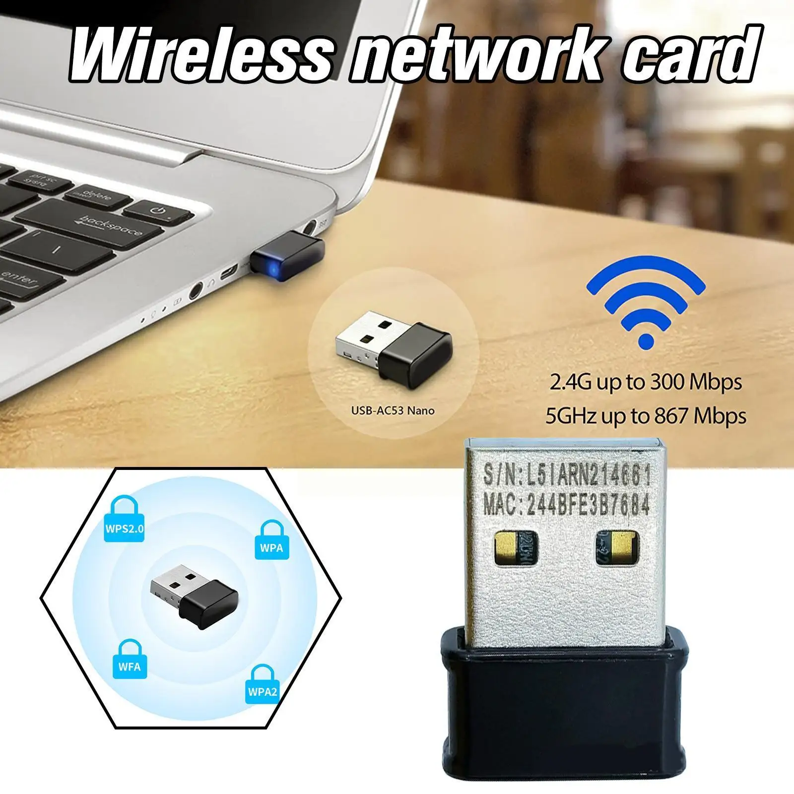 

Bluetooth-адаптер для ноутбука, 300 Мбит/с, Мбит/с